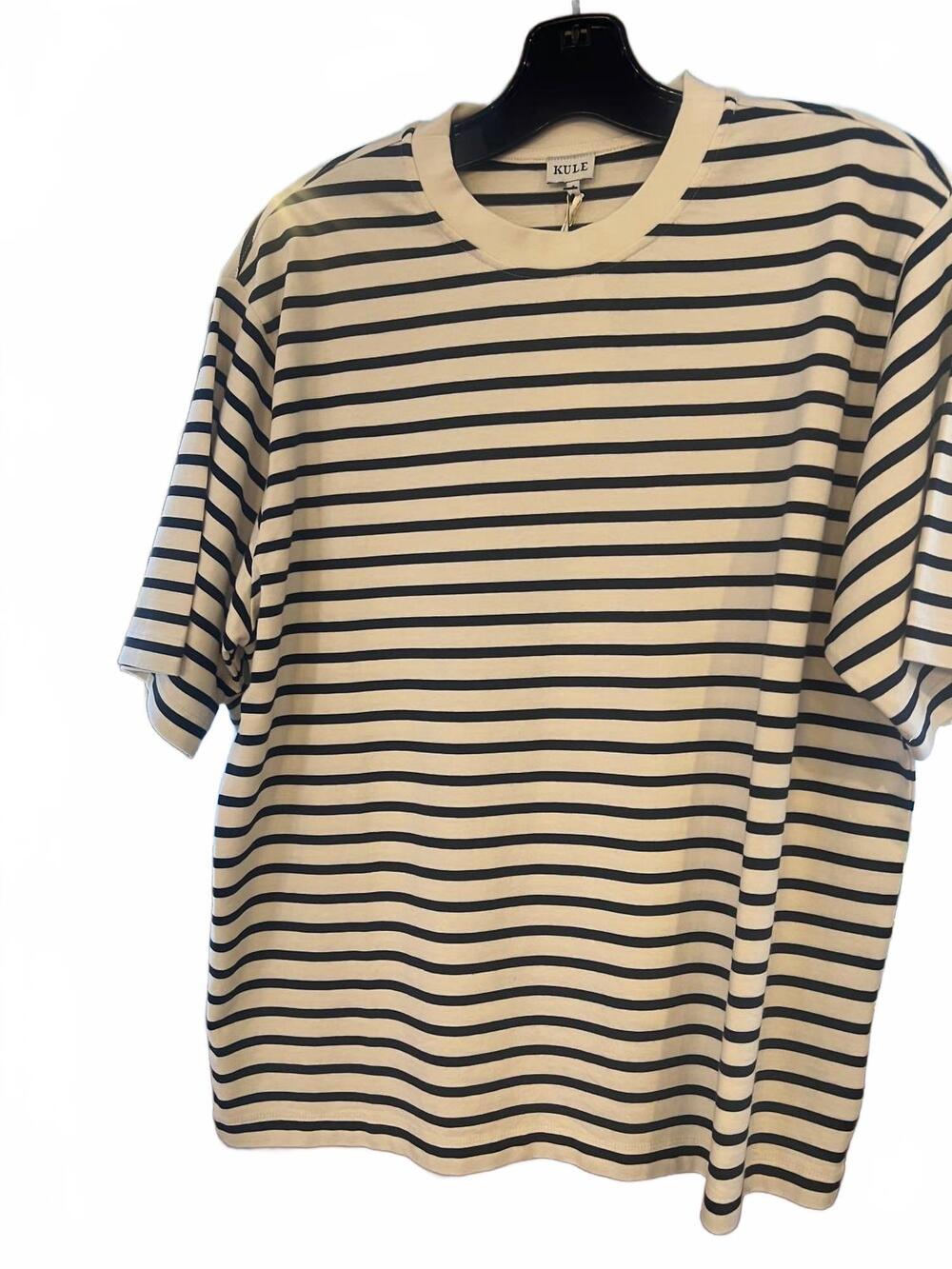 NEW KULE women's the mercer t-shirt in cream navy
